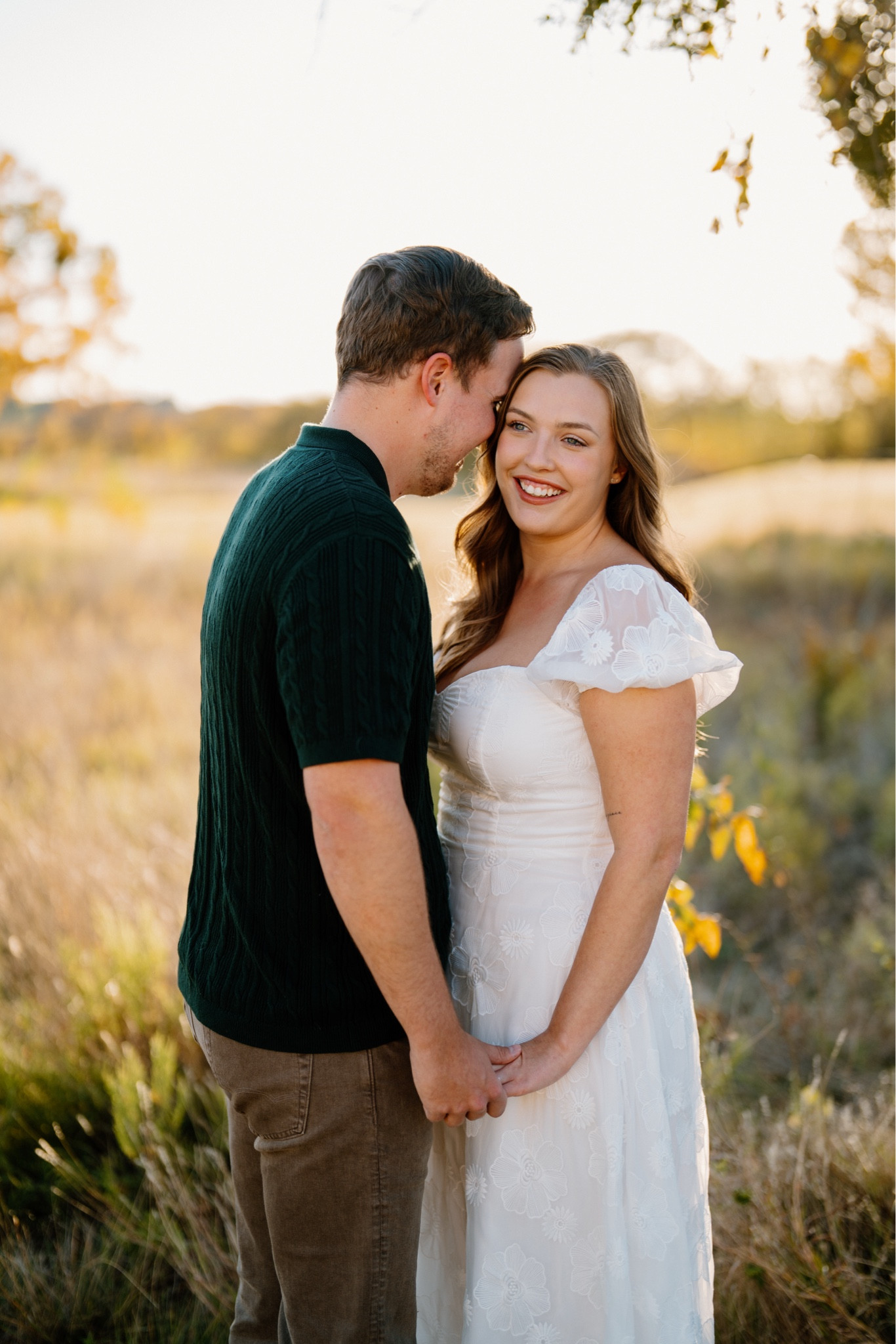 fall engagement pictures 

white midi dress  lulus bridal  bride to be  fall outfit  bridal style  heels

#LTKTall #LTKWedding #LTKootd