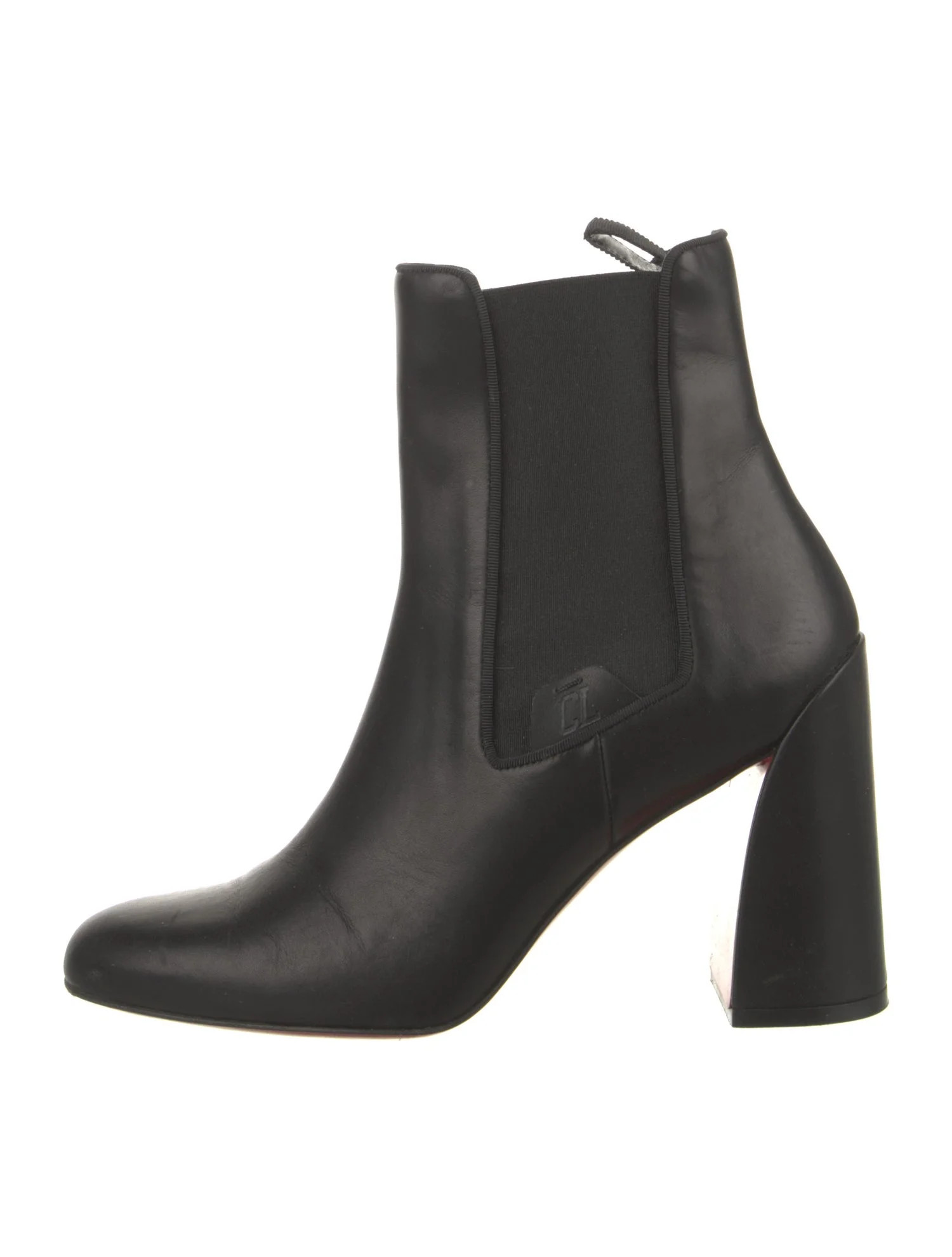 Christian Louboutin Leather Grosgrain Trim Chelsea Boots | The RealReal