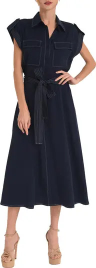 CIEBON Josette Belted Cap Sleeve Shirtdress | Nordstrom | Nordstrom