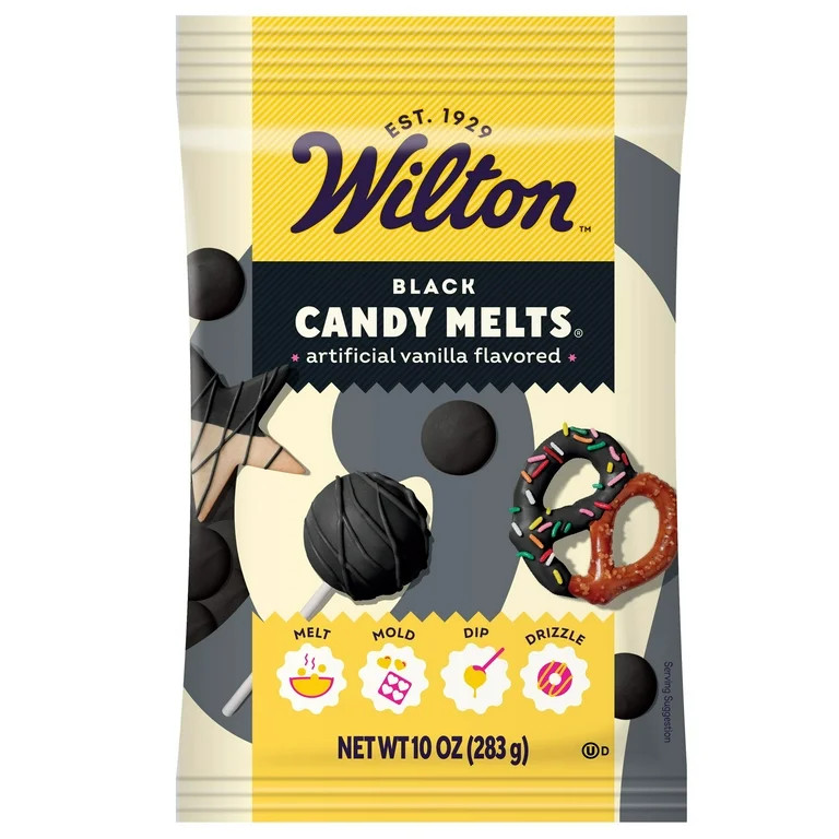 Wilton Black Candy Melts for Cake Pops - Vanilla Flavored Melting Chocolate, 10oz | Walmart (US)