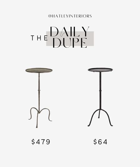 today’s daily dupe 

designer dupe, look for less, martini end table, cocktail table, end table, accent table, side table, living room decor, home decor 

#LTKhome #LTKfindsunder100