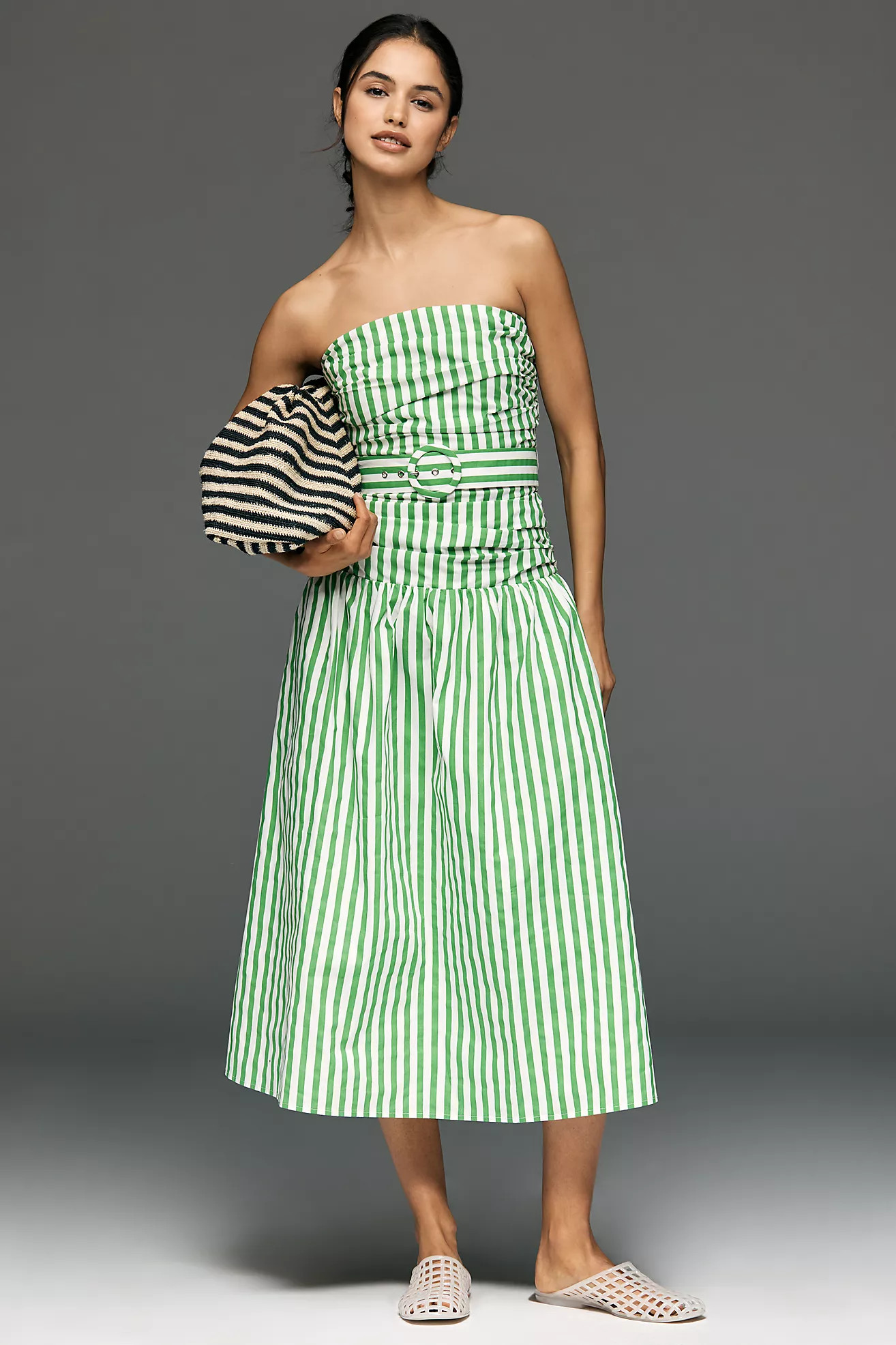 Love Wednesday Strapless Midi Dress | Anthropologie (US)