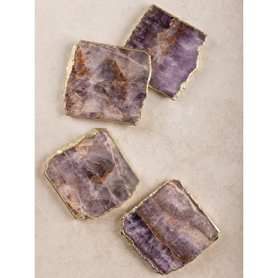Dazzle Amethyst Coasters, Set of 4 | Target