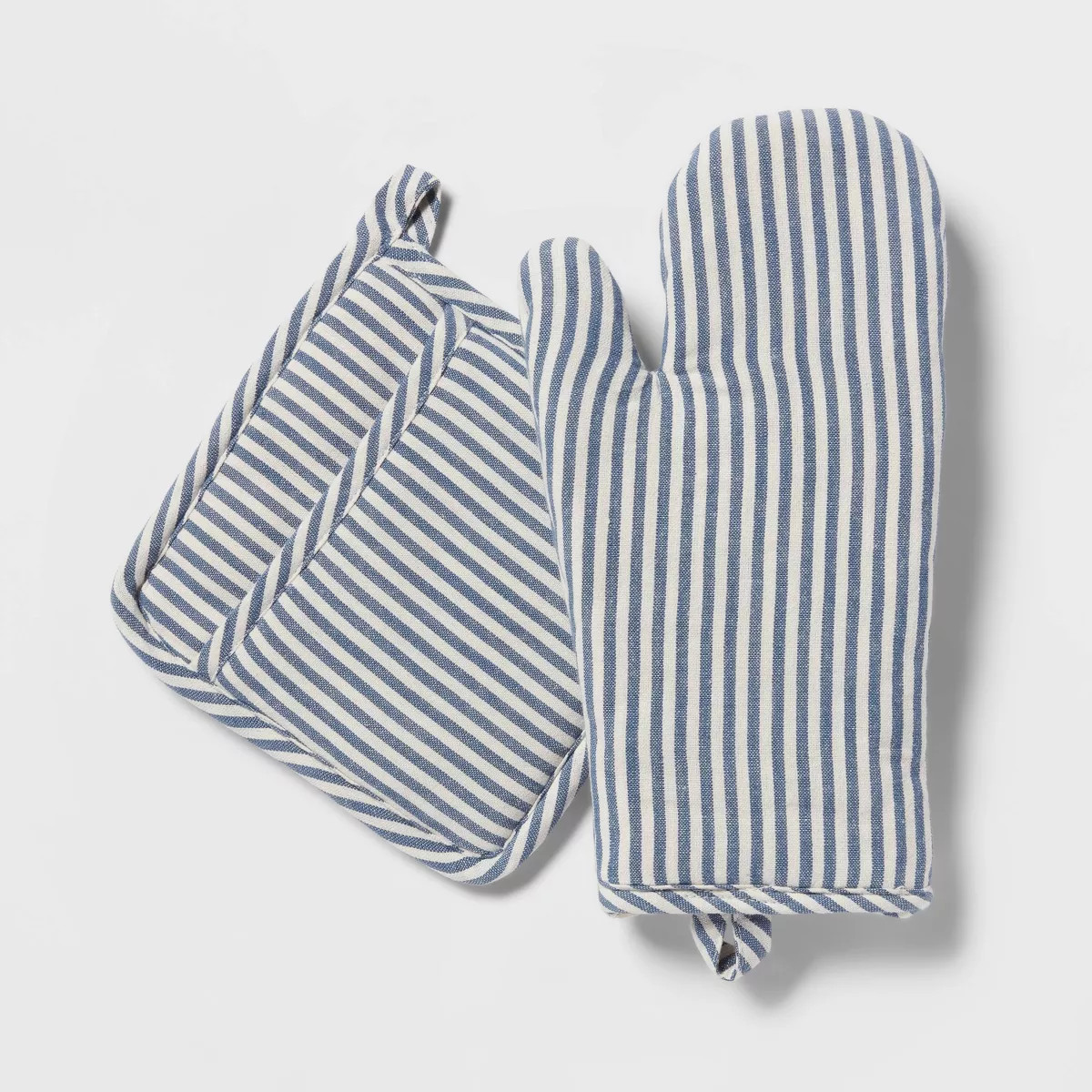 2pc Cotton Striped Oven Mitt and Pot Holder Set - Threshold™ | Target