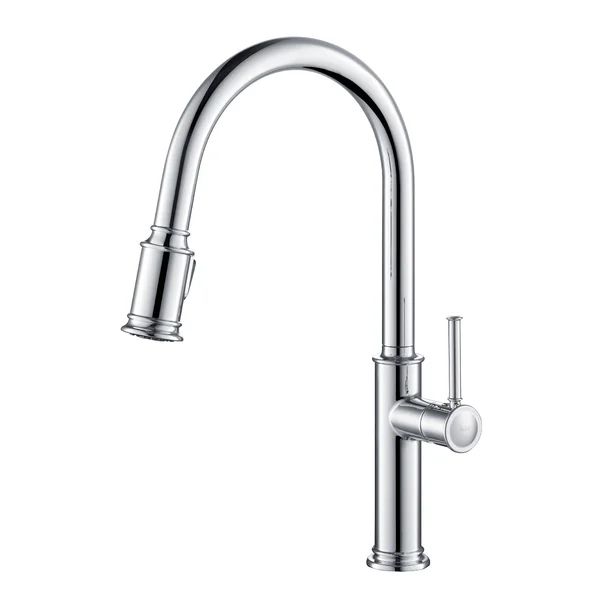KPF-1680CH Sellette Pull Down Single Handle Kitchen Faucet with optional Soap Dispenser | Wayfair North America