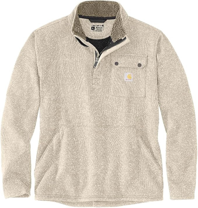 Carhartt Men's Relaxed Fit Midweight Quarter-Zip Pocket Sweater Fleece | Amazon (US)