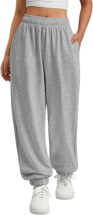 ATHMILE Sweatpants Women Wide Leg Baggy Lounge Sweat Pants | Amazon (US)