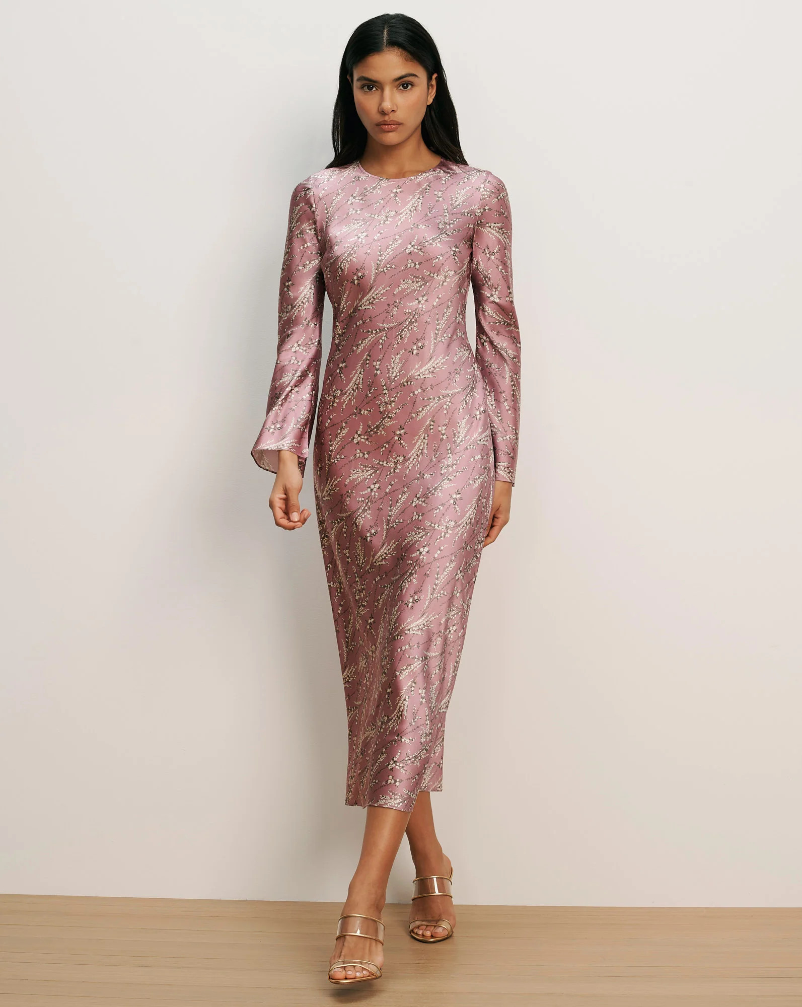 Veronica Beard Gemma Silk-Blend Midi Dress Orchid Haze Multi | Veronica Beard