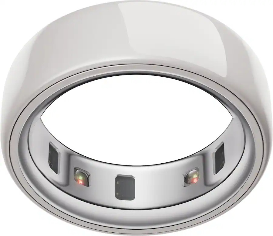 Oura - Ring 4 Ceramic - Smart Ring - Size Before You Buy with OR4 Sizing Kit - Size 8 - Cloud - (... | Best Buy U.S.