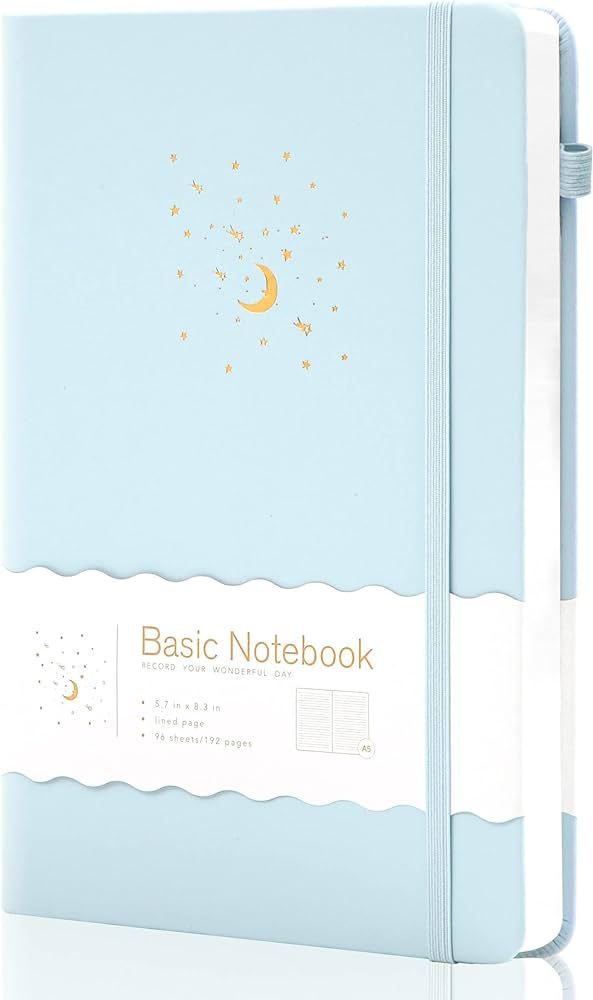 CAGIE Lined Journal Notebook for Work, 196 Pages, Medium 5.7" x 8.3", Hardcover Notebook Journal ... | Amazon (US)