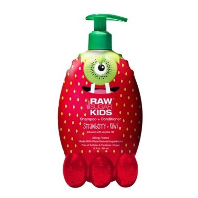 Raw Sugar 2-in-1 Shampoo & Conditioner for Kids - Strawberry + Kiwi - 12 fl oz | Target