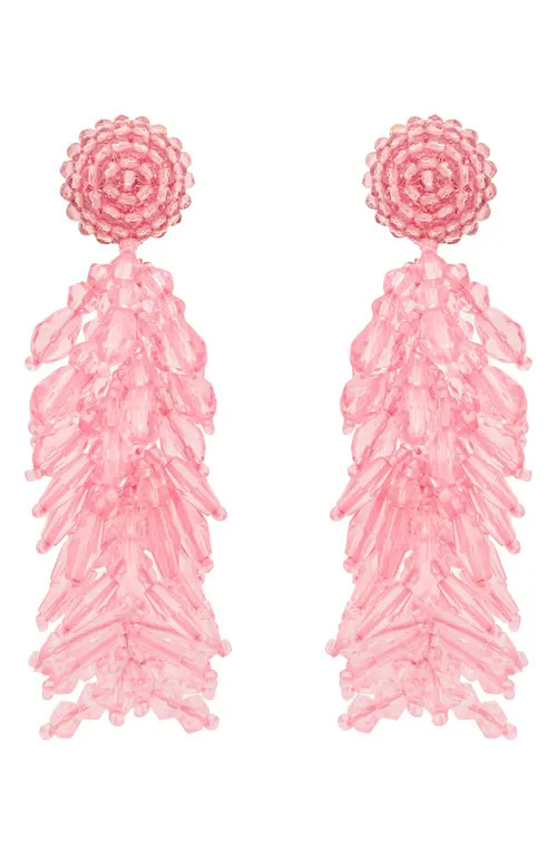 Oscar de la Renta Cluster Tassel Earrings in Pink at Nordstrom | Nordstrom