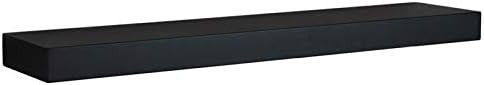 Pemberly Row Maine Floating Wall Shelf Black 24Inch MDF Modern | Amazon (US)