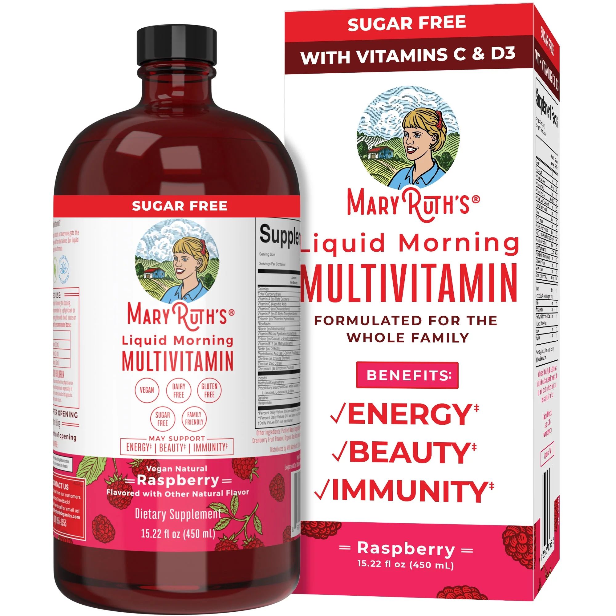 MaryRuth Organics | Liquid Multivitamin for Adults & Kids | Complete Daily Vitamins | Vegan Suppl... | Walmart (US)