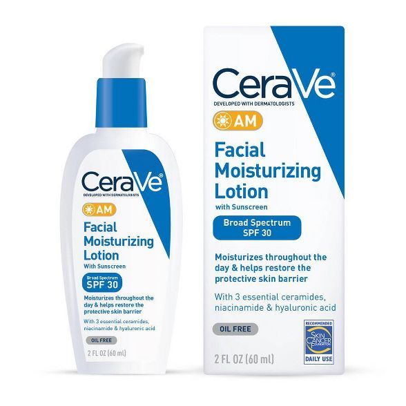 CeraVe Face Moisturizer with Sunscreen, AM Facial Moisturizing Lotion with SPF 30 for Normal to D... | Target