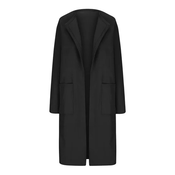 Womens Cardigan Sweater Open Front Knit Long Coatigan Dressy Casual Jacket Coat Fall Outfits Clot... | Walmart (US)