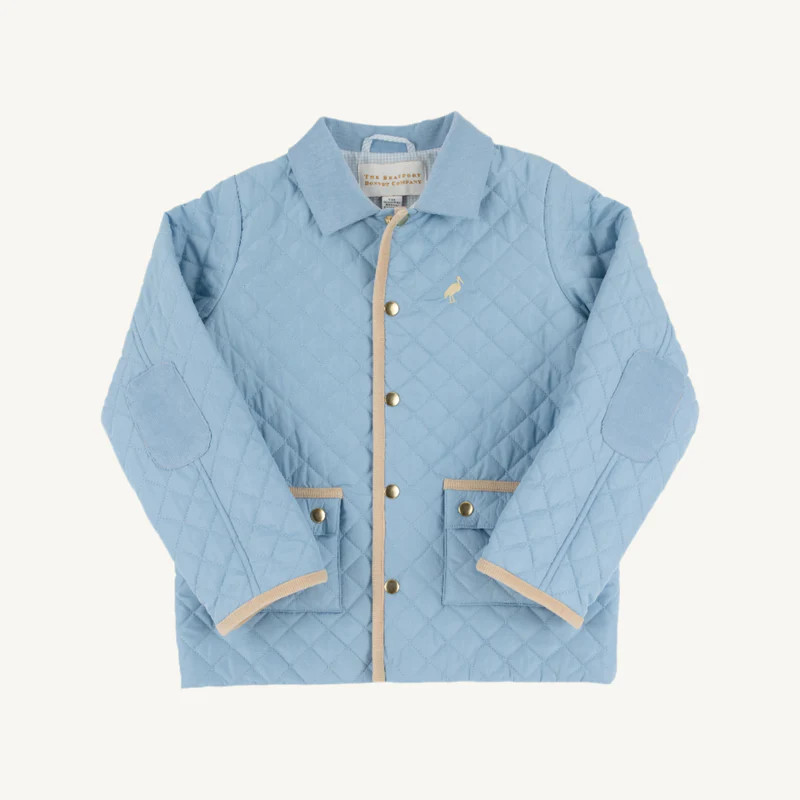 Caldwell Quilted Coat - Barrington Blue with Barrington Blue Mini Wind | The Beaufort Bonnet Company