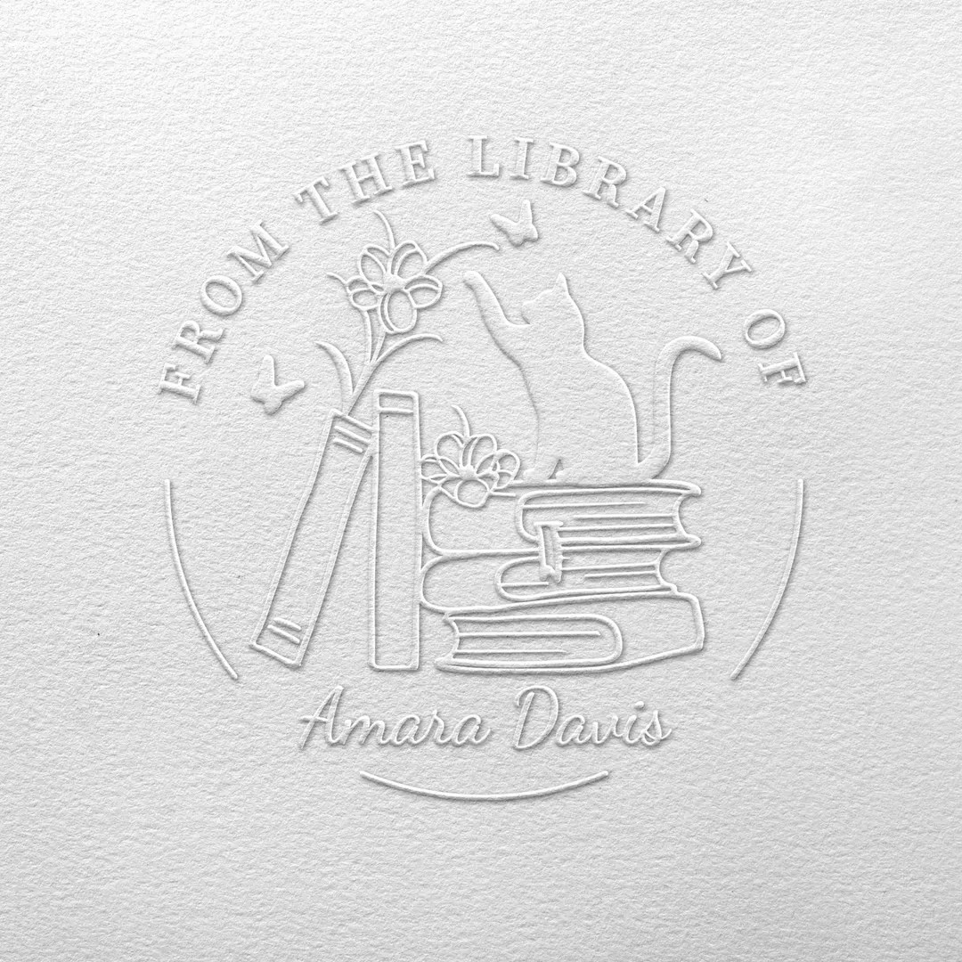 Personalized Book Embosser,custom Book Embosser,from the Library of Book Embosser,cat Book Emboss... | Etsy (US)