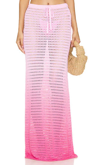 Viank Mesh Maxi Skirt in Pink Ombre | Revolve Clothing (Global)