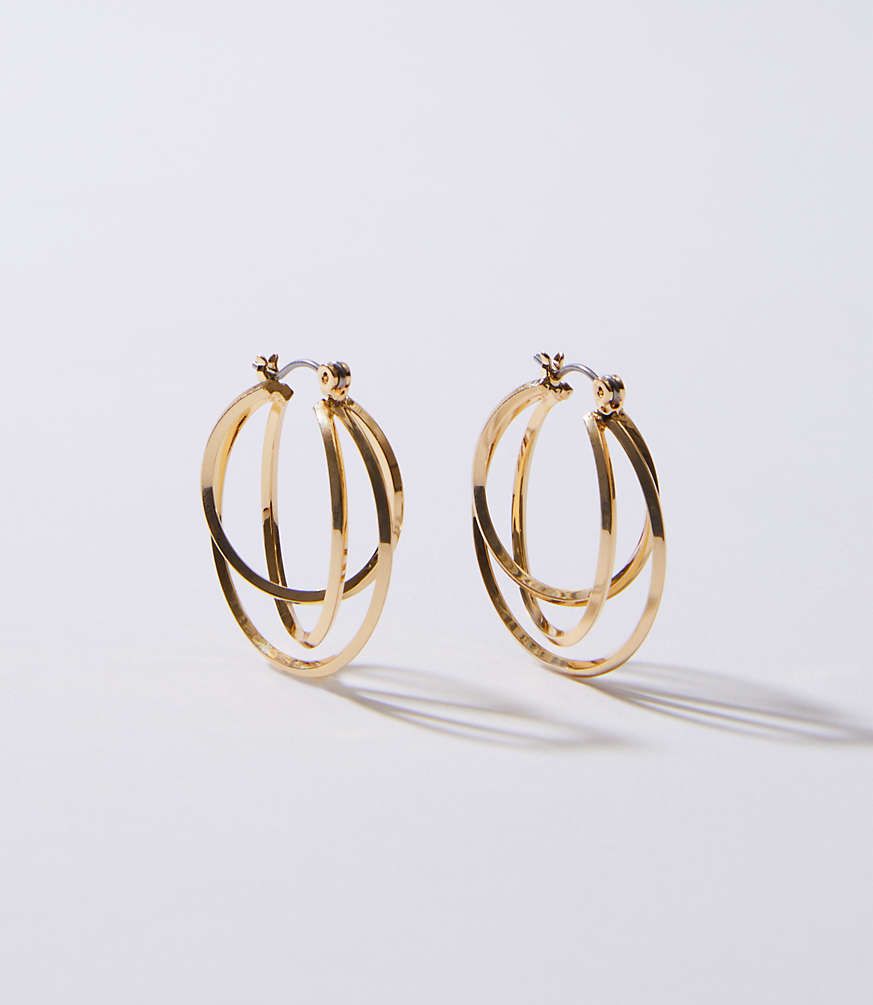 Linked Circle Hoop Earrings | LOFT