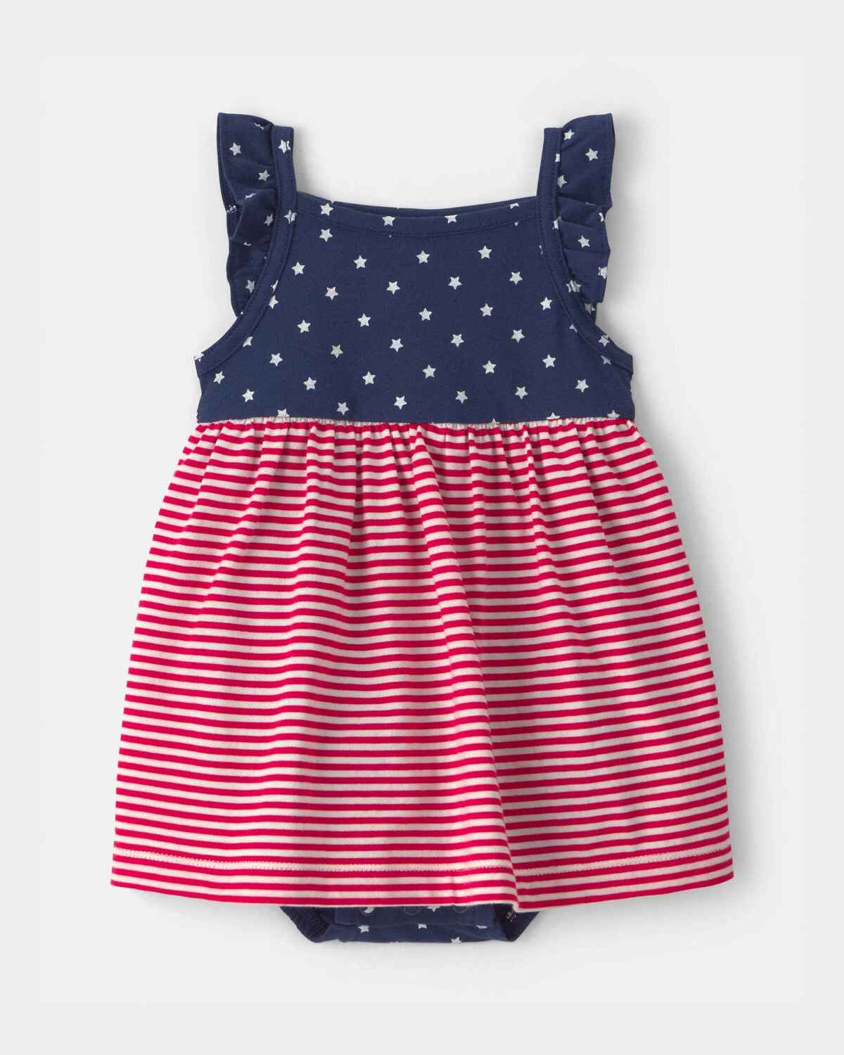 Baby Girl American Flag Sleeveless Bodysuit Dress - Red/Navy Blue | Carter's | Carter's Inc