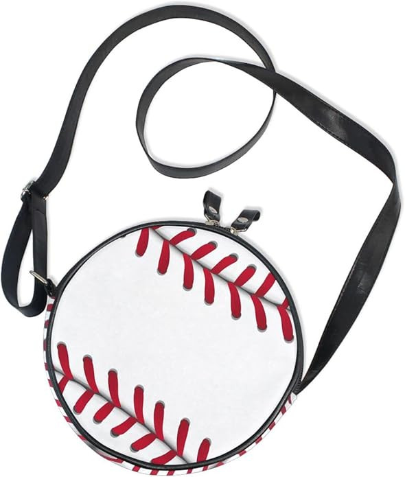 Round Crossbody Bag Small Circle Purse Zip Handbag for Women | Amazon (US)