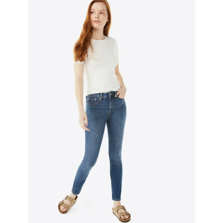 Free Assembly Women's High Rise Skinny Jeans - Walmart.com | Walmart (US)