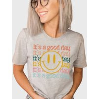 Smiley Face Shirt, T-Shirt, Smile Women's Shirts For Women, Happy Shirt | Etsy (US)