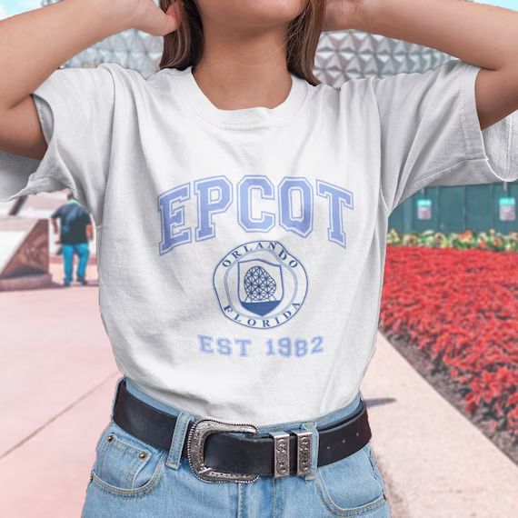 Epcot College Style T-Shirt | Etsy | Etsy (US)