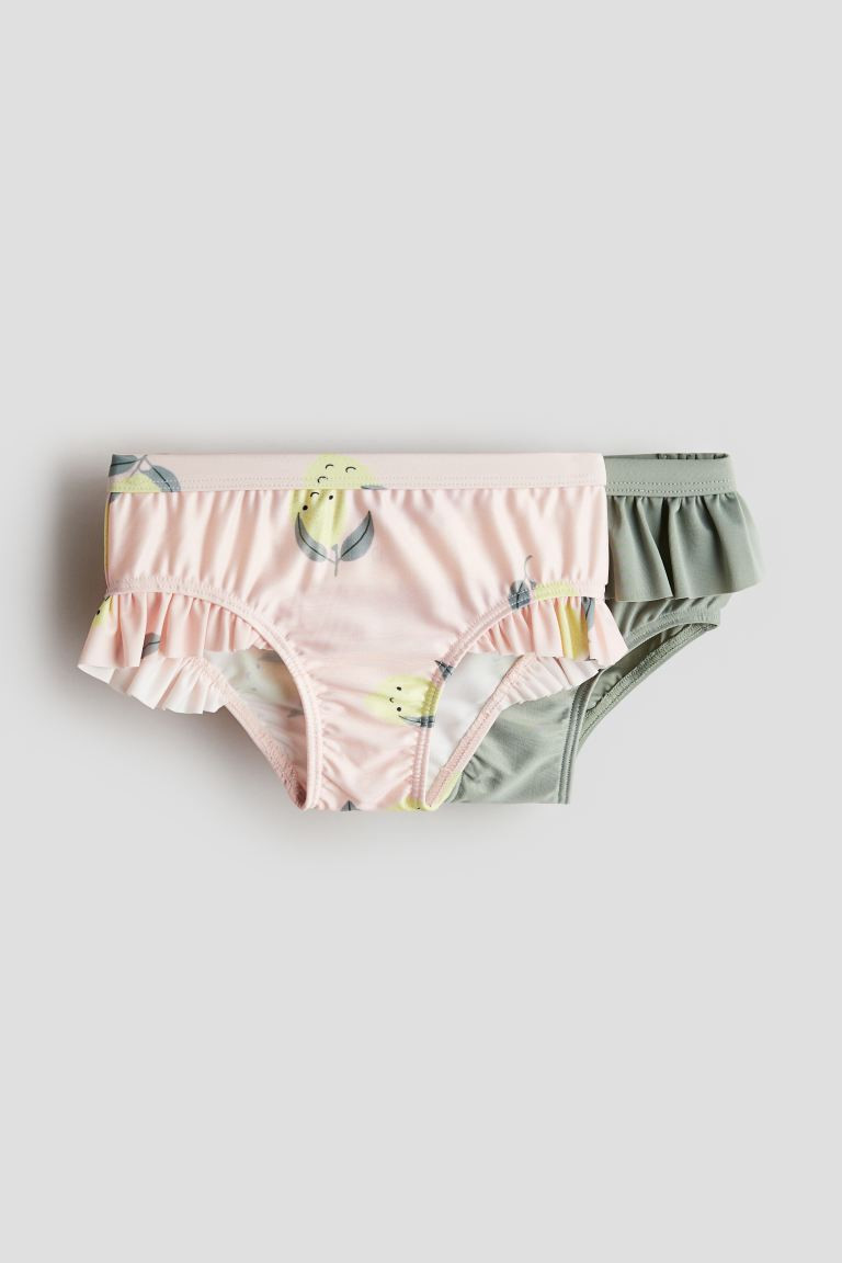 2-pack flounce-trimmed swim pants | H&M (UK, MY, IN, SG, PH, TW, HK)