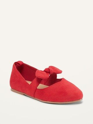 Faux-Suede Bow-Tie Ballet Flats for Toddler Girls | Old Navy (US)