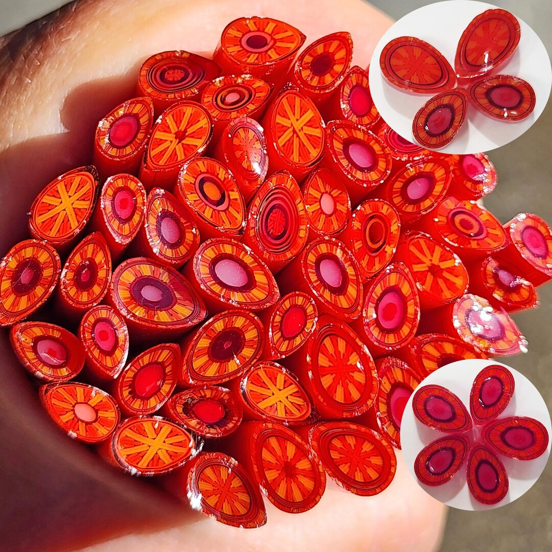 Coe 96 Extra-fancy Murrini: Dreamscicle - 1 Oz Murrini Murrine Millefiori Vitrigraph Cane- MINZAB... | Etsy (US)