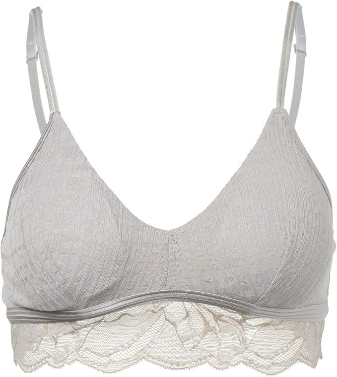 Flutter Women's Triangle Bralette Cotton Soft Bra Padded Bras for Women | Amazon (US)