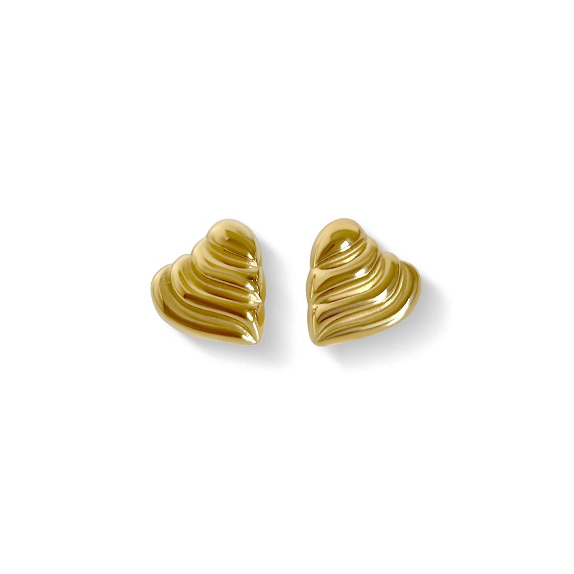 Gold Heart Earrings | Anisa Sojka