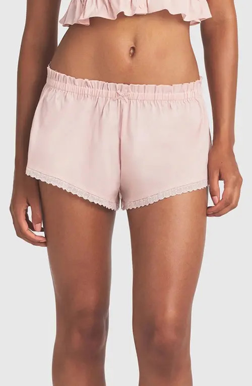SKIMS Poplin Apparel Shorts in Dusty Pink at Nordstrom, Size Xx-Small | Nordstrom