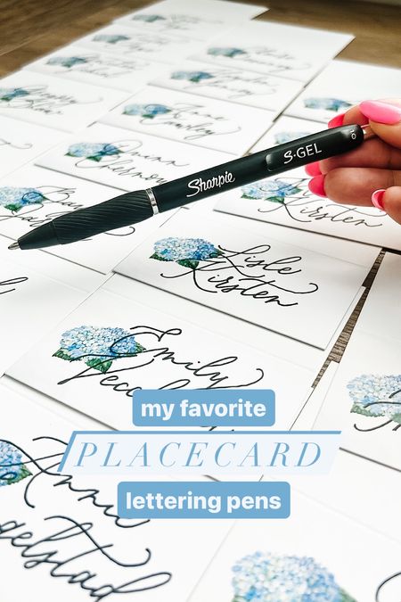 PLACECARD lettering can be tricky because you want it to be legible but not too BOLD. I’ve linked my go-to PLACECARD lettering pens below. 🖋️💕

#dinnerparty #placecard #tablescape #ltkwedding #diy #wedding #bride #party #hostinggift #hydrangea #table

#LTKwedding #LTKhome #LTKunder50