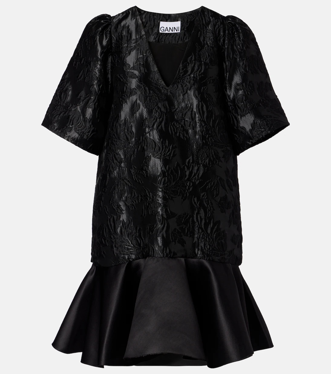 Satin cloqué minidress | Mytheresa (US/CA)