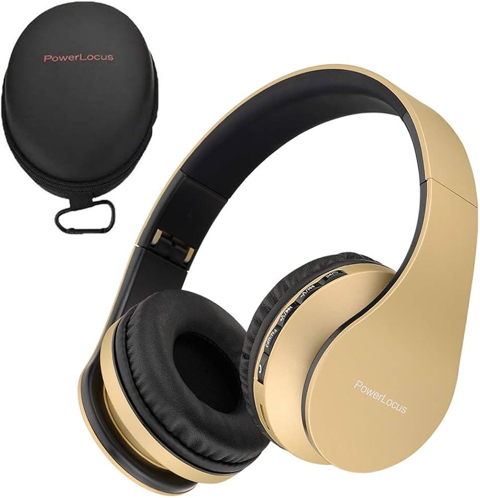 PowerLocus Wireless Bluetooth Over-Ear Stereo Foldable Headphones, Wired Headsets Rechargeable wi... | Amazon (US)