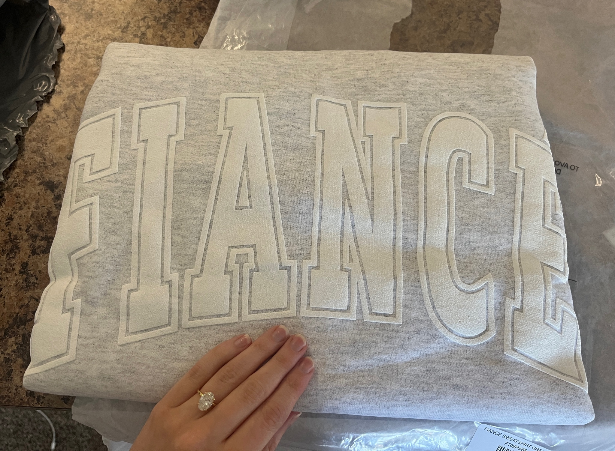 FIANCE SWEATSHIRT GREY/WHITE curated on LTK