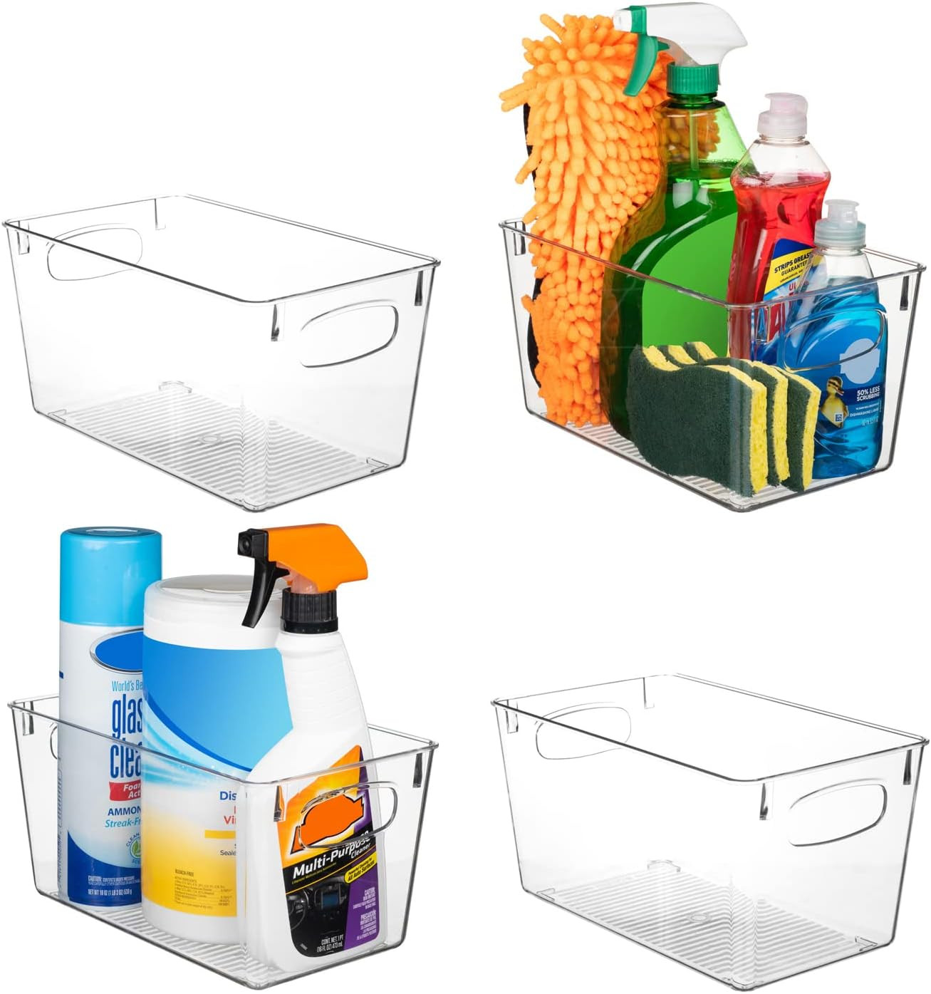 ClearSpace Clear Plastic Storage Bins – Perfect Kitchen Organization and Storage or Pantry Storage – Fridge Organizer, Pantry Organization and Clear Storage Bins, Cabinet Organizers | Amazon (US)