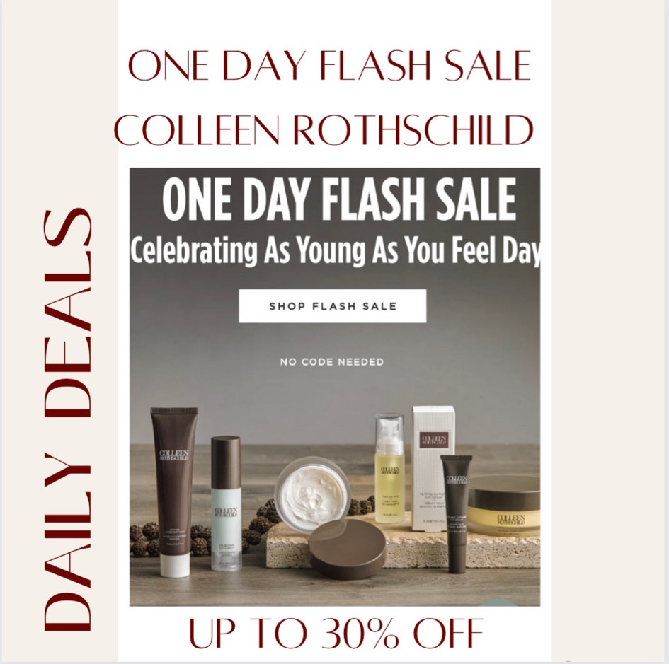 ONE DAY FLASH SALE COLLEEN ROTHSCHILD ! Up to 30% off on skincare products! 

#LTKsalealert #LTKGiftGuide #LTKbeauty