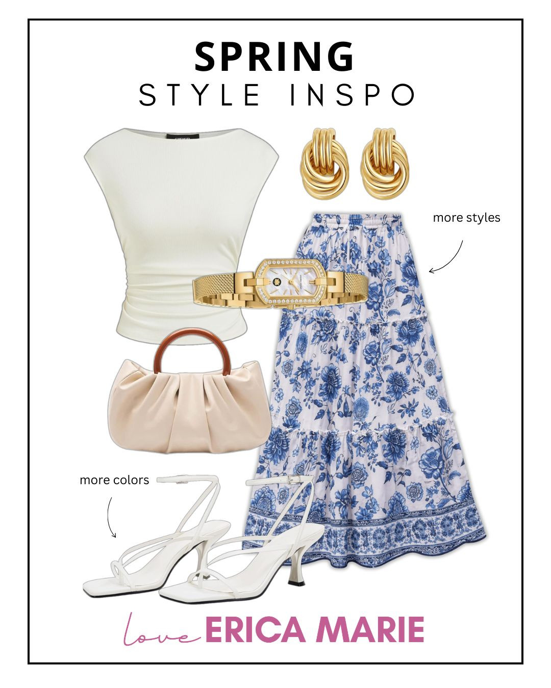 I found so many cute pieces for this spring outfit! This high waist boho maxi skirt is such a spring must-have and comes in several colors and styles. I’ve paired it with a sleeveless ruched boat neck top and chunky gold knot earrings for a clean, elevated look.

This look is perfect for spring break or as a vacation outfit when paired with the ruched dumpling bag and strappy heels. I’ve included all the outfit details below so you can shop these Spring basics! 🛍️
 

 #LTKSpringSale #LTKootd #LTKSeasonal