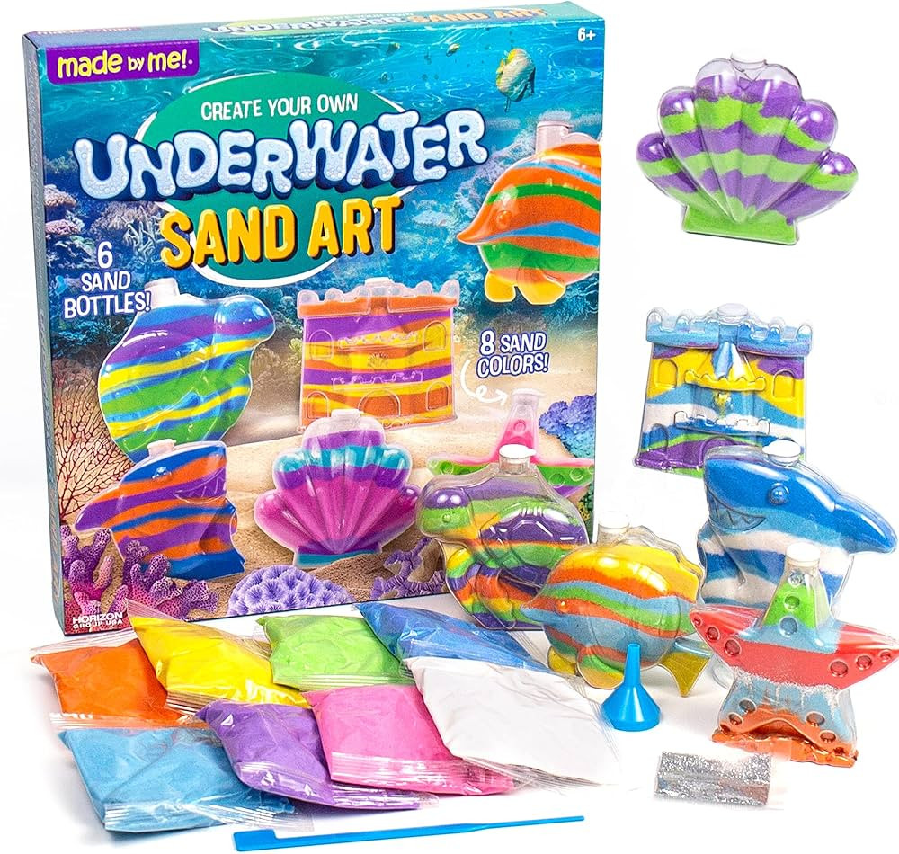 Made By Me Create Your Own Underwater Sand Art, Includes 6 Ocean-Themed Bottles, 8 Sand Colors, G... | Amazon (US)
