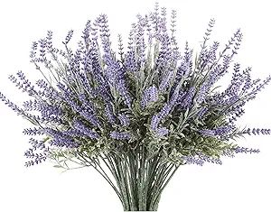 Butterfly Craze Artificial Lavender 8-Piece Bundle – Lifelike Faux Silk Plants for Crafting or ... | Amazon (US)