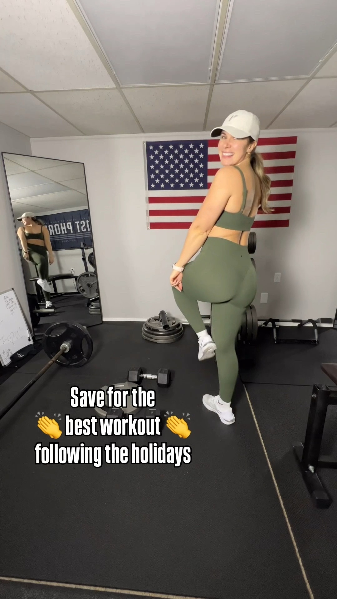 Save for the best workout to do after a holiday weekend & eating all the yummy food ⬇️

There is no “BEST workout” to do coming off the holiday weekend….👀

The BEST thing you can do is get back to consistency with your nutrition, training, water, gut health, sleep, and recovery!

The name of the game truly is *consistency*

If the scale messes with your head PLEASE stay off that for a few days, increase your water, take longer walks, but the LAST thing to do is spend HOURS in the gym, talk down to yourself, and starve yourself 🫣

👉🏼that’ll do more harm than good…
that used to be me too, but honestly that’s NOT the answer.

If you need help on your fitness/ wellness journey join my free fb group for more tips, workouts, recipes, and fun challenges + giveaways! 🥳

✨ And stay tuned for the BBFit NY 2026 Kickstatt challenge starting soon if you want 1:1 help!
Spots are limited so be sure to stay tuned for deets!

💝Outfit deets: wearing all Vitality 💝
Color: Olive
Classic Bra- cloud II- small
Leggings - cloud II- medium
About 145lbs
5’4.5”
Nike metcons - TTS

#wellnessjourney #holidayworkout #pcosweightloss 