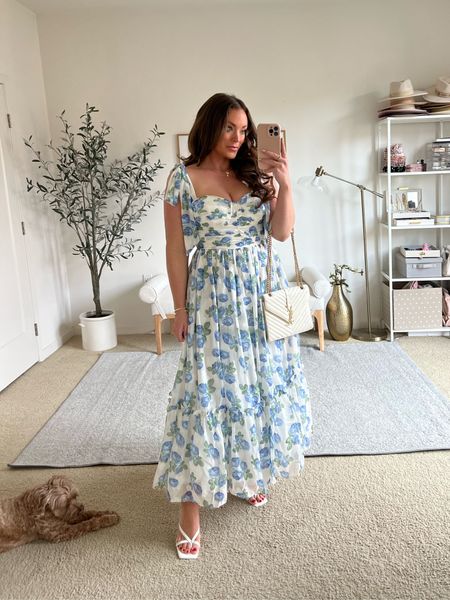 This dress is gorgeous for an upcoming baby shower or a lovely spring event! I’m wearing a size medium 💙✨ 

Use code BRITTANYANN20 

#LTKmidsize #LTKstyletip #LTKSeasonal