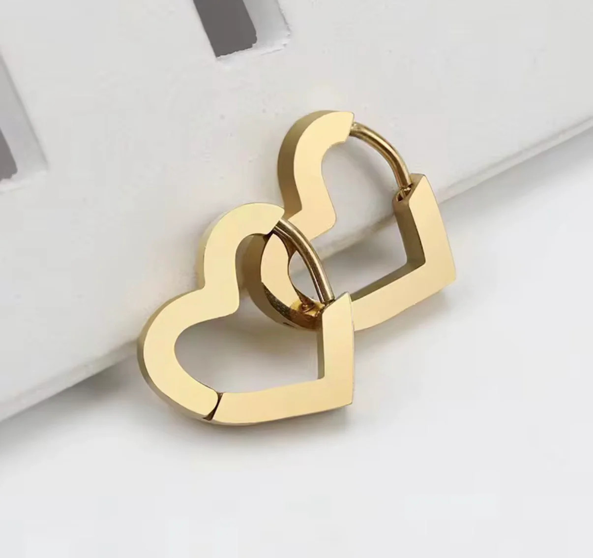 Heart Shaped Huggies | Pierced by Ash Design