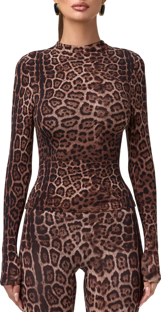 Print Turtleneck Top | Nordstrom