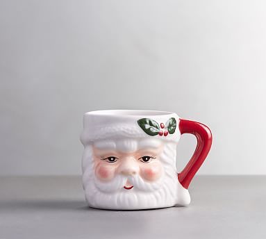 Santa Ceramic Shot Glasses - Set of 4 | Pottery Barn (US)