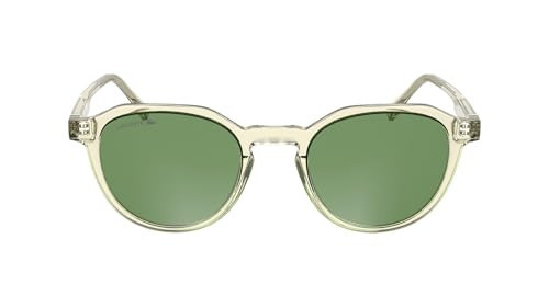 Lacoste Men's Sunglasses L6052S - Transparent Yellow with Solid Green Lens | Amazon (US)